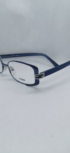 Vintage New Old Stock Fendi Blue Monogram Eyeglass Frames Mod F944 52 17 135. DEMO Lenses are still intact. Check out my other listings for more great deals on vintage designer eyewear and accessories. Dior Eyeglasses, Vintage Fendi, Designer Eyewear, Real Vintage, Eye Wear Glasses, Eyewear Design, Gianni Versace, Vintage Designer, Vintage Frames