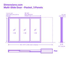 the measurements for a sliding glass door