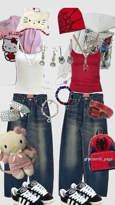 Hello Kitty Inspired Outfits, Matching Outfits For Couples, Outfits For Couples, Tops Stylish, Mia 3