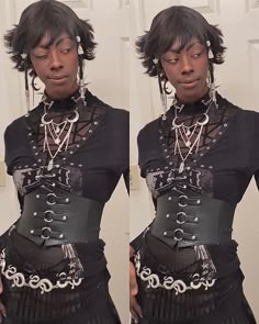 Black Alternative Fashion, Black Oc Female, Punk Princess Aesthetic, Black Transmasc, Trans Goth, Punk Black Women, Alternative Person, Poc Goth