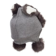 Children's Animal Knit Ski BeanieMade of 85% acrylic and 15% polyester.One size fits most children, fitting up to 54 cm.Youth/Unisex.Crown measures 6 inches deep and 6 inches wide.Animal face measures 7-8 inches high and 3-7 inches wide.Ear flaps measure 2 inches long.Hand wash only.Imported. Fun and adorable knit animal ski hats for children.Front of crown features a large animal face.Animal decorations feature faux fur.Ear flaps feature faux fur pom poms or velcro straps.Our kid's winter animal hat is great for camping, skiing, snowboarding, hiking, vacations, and winter outdoor events.Fall and Winter.7(W) X 6 1/2(L) X 1/2(H) inches.Durable, soft, and warm material.Available in different colors and styles. Warm Acrylic Bonnet For Cold Weather, Fitted Knitted Acrylic Beanie, One Size Acrylic Bonnet For Cold Weather, Warm Acrylic Bonnet, One Size Fits Most, Warm Acrylic Bonnet One Size Fits Most, Acrylic Bonnet For Cold Weather, Fitted Acrylic Hats For Winter, Winter Hats For Playtime, Fitted Acrylic Winter Hat