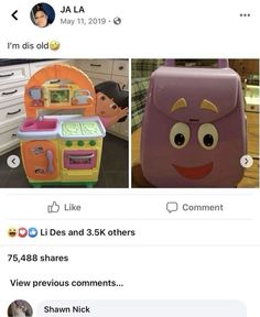 an image of a toy kitchen set on facebook