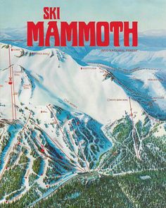 the ski mammoth map is shown in red