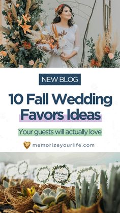 the top 10 fall wedding favors for your guests will actually love