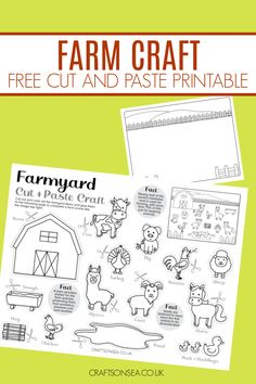 farm crafts and printables for kids to make