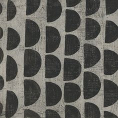 an abstract black and white painting with circles on it's side, in the middle of a pattern