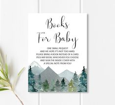 a book for baby with mountains and trees in the background