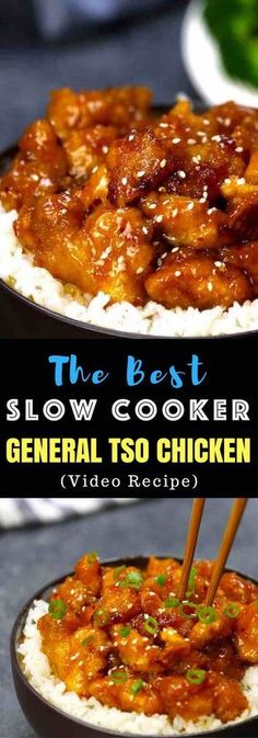 the best slow cooker general tso chicken video recipe