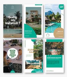 the brochure is designed to look like an outdoor resort