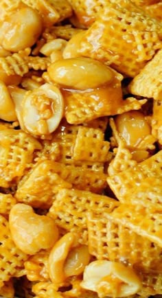 some kind of food that is made to look like cheesy crackers and peanuts