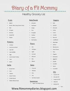 the baby's grocery list is shown in this printable version for moms