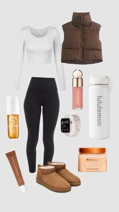 Trendy Carhartt Outfits, Preppy Outfits With Uggs, Cute Outfits With Carhartt Vest, Outfit Ideas Comfy, Carhartt Women Sweaters, Carharrt Outfit Girl, Preppy Fall Outfits, Gymwear Outfits