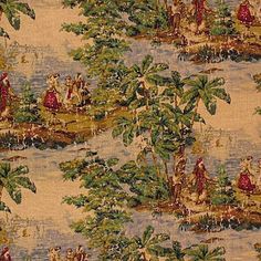 an image of a wallpaper with people on boats in the water and palm trees