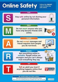 a poster with instructions on how to use the online safety program for children and adults