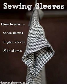 the cover of sewing sleeves showing how to sew