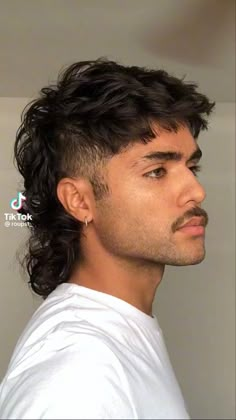 Modern Mullet Haircut, Modern Mullet, Wavy Hair Men, Hair Inspiration Short, Men Haircut Styles, Punk Hair