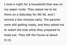 a poem written in black and white with the words i took a night for a household that was on my paper route they asked me to be there on saturday