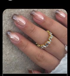 Ombre Chrome Nails, Nail Art French, White French Nails, Nagel Tips, French Nail Art, Nail Forms, Fall Nail Art, Nailed It, Fall Nail Designs