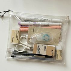 the contents of a travel bag are neatly organized and ready to be used as an organizer