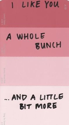 i like you a whole bunch and a little bit more sticker on a pink background