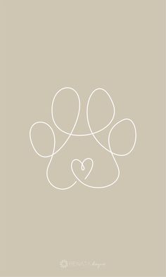 a dog's paw with a heart in the middle on a light brown background