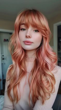 47 Cherry Blonde Hair Color Ideas To Rock This Season’s Hottest Trend Peachy Hair Color, Fire Crackers, Bus System, Strawberry Blonde Hair, Hair Tattoos