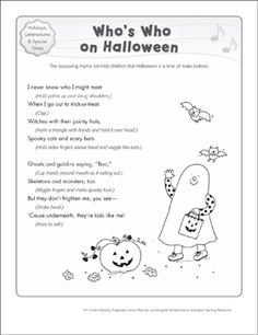 a halloween poem for children who's who on halloween