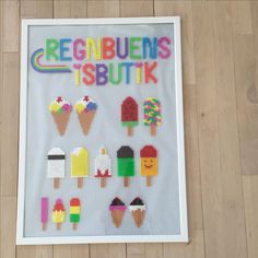 an ice cream poster with the words regribuenis tsutk on it