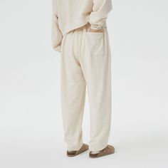 These cotton sweatpants will bring the chill to your winter fashion vibe. Perfect for going out or staying in, the all-day comfort takes your loungewear to the next level. Coco sheep embroidery patch on left leg Premium cotton fabric with multicolored flecks 2 visible front seams Lined side pockets Large back pocket Elastic cuffs at hemline Composition: 100% Cotton Brand: Conklab Wearing: Model is 172 cm / 5' 7.72'' | 50 kg / 110.2 lbs wearing size M Shipping & Taxes For US Customers: Tax-Free | Cotton Sweats With Side Pockets For Lounging, Comfortable Winter Loungewear Sweats, Winter Cotton Sweats For Lounging, Winter Sweats With Elastic Waistband For Loungewear, Cotton Sweatpants With Ribbed Cuffs For Loungewear, Comfy Cotton Sweats For Loungewear, Winter Loungewear Relaxed Fit Sweatpants, Relaxed Fit Sweatpants For Winter Loungewear, Winter Cotton Joggers With Ribbed Cuffs