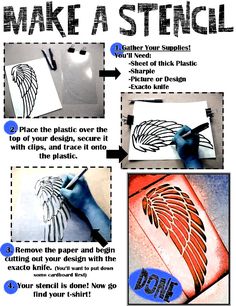 instructions for how to make a stencil