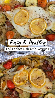 an image of easy and healthy foil packet fish with veggies