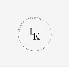 a black and white logo with the letter k in it's center, on a light gray background