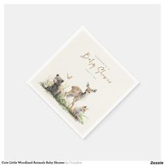 a card with an image of animals on it