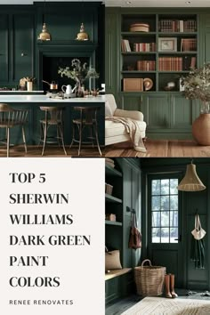 the top 5 shelving williams dark green paint colors