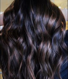 Dimensional Brunette Dark Chocolate Brown, Blonde Highlights For Brown Hair, Caramel Hair Colour, Dark Brown Hair Balayage, Highlights For Brown Hair, Dark Brown Balayage