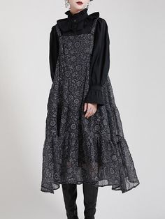 Womens Fall Dress, Fall Dress, Mode Inspo, Goth Outfits, Spring Dresses, Outfits Casuales, Fall Dresses, Floral Printed, Look Cool