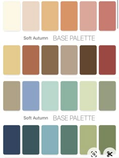 Rory Gilmore Color Palette, Soft Autumn Yellow, Soft Autumn Color Combinations, Soft Earthy Color Palette, Autumn Soft, Autumn Palette, Fall Palette