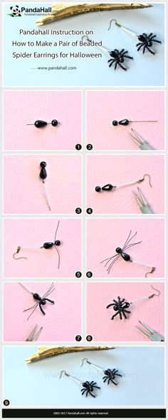 how to make a spider earrings for halloween