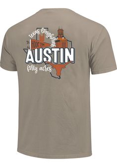 Show off your team pride in this Texas Longhorns Tan Campus State Short Sleeve T Shirt! This Texas Short Sleeve Tee features a screen printed team graphic on front chest. Make sure everyone knows you root for the Longhorns with this Tan Texas T Shirt. Hook Em Horns! Unisex fit, Comfort Colors garment, Garment dye, Screen print, Ring spun, Unisex, 100% Cotton, Crew Neck, Below Hip, Machine wash cold, tumble dry low, Import, Domestic Texas T Shirt, Hook Em Horns, Jersey Hat, Nba Hats, Texas Longhorns, Short Sleeve T Shirt, Screen Print, Comfort Colors, Short Sleeve Tee