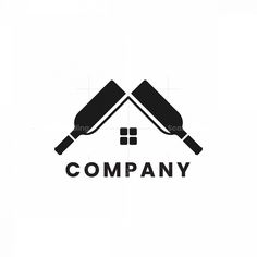 a black and white logo for a company with two spatulas on top of it