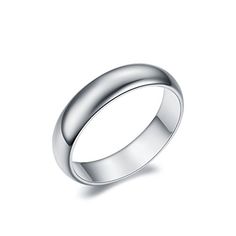 a white gold wedding ring on a white background