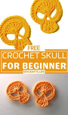 crochet skull for beginners is featured in this free pattern