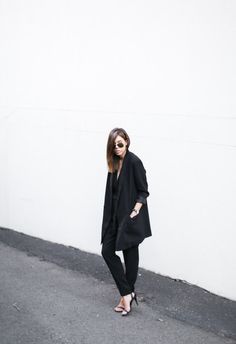 Tailored Jumpsuit, Style Jumpsuit, Wearing All Black, All Black Outfit, Dark Fashion, Black Outfit, Wearing Black, Her Style, Autumn Winter Fashion