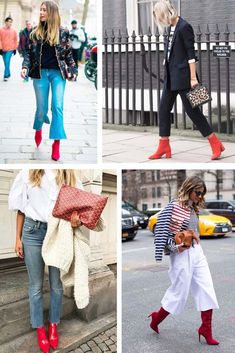 Red Boots Outfit, Red Jackets, Gucci Clothes, Zaful Dresses, Winter Trousers, Red Booties, Easy Fashion, Red Boots