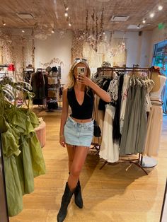 Plaid Shirt Concert Outfit, Going Out Bar Outfits Summer, Going Put Outfits, Going Out Outfits Boston, Nashville Frat Formal Outfits, Cowgirl Boots Mini Skirt, Dallas Night Out Outfit, California Night Out Outfits, Outfit Inspo Nashville