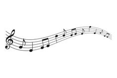 an illustration of musical notes on a white background