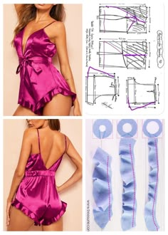 Diy Sleepwear, Diy Babydoll, Moda Academia, Lingerie Patterns, Sleepwear Fashion