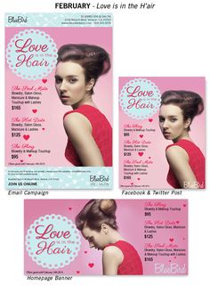 Spa Promo, Salon Advertisement, Salon Pics, Salon Tips, Salon Promotions, Spa Specials, Business Things, Ad Ideas, Valentine Hair