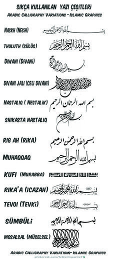 an arabic text is shown in black and white, with the words written below it