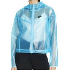 Brand new with tags Nike Sportswear Windrunner Jacket in Baltic Blue/White. Women's size medium Style CU6578-474. Loose Fit.  Retails for $120. 100% Termoplastic Polyuretahane. Smoke-free environment Luxury Nike Long Sleeve Windbreaker, Luxury Nike Track Jacket For Sports, Nike Storm Fit Jackets, Transparent Jacket, Nike Windrunner, Windrunner Jacket, Windbreaker Jacket Women, Hooded Rain Jacket, Womens Windbreaker